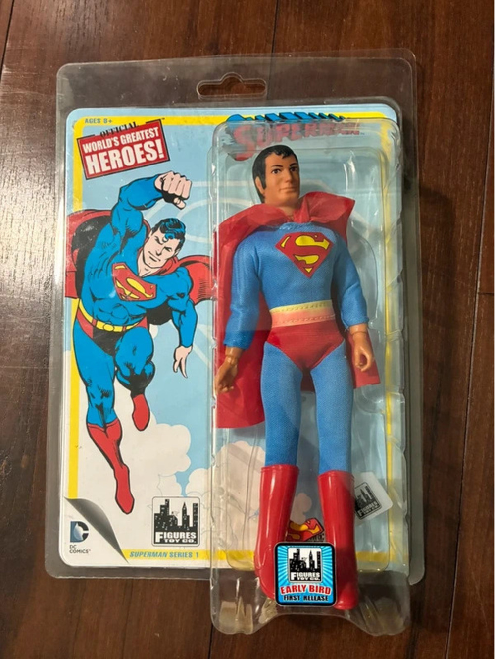 Superman #1 – 2014 Vintage Style 8” Action Figure with Cloth Suit & Cape